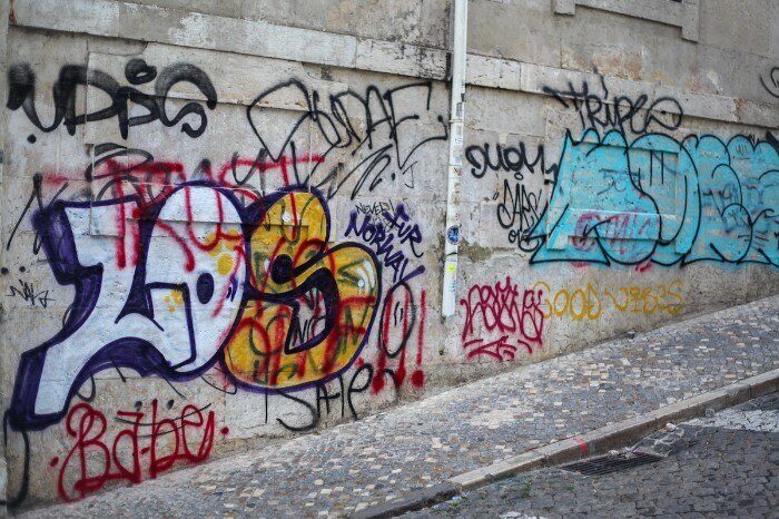 graffiti on walls
