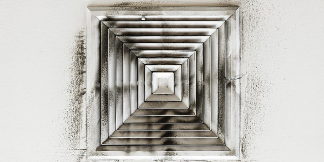 soot around a house vent