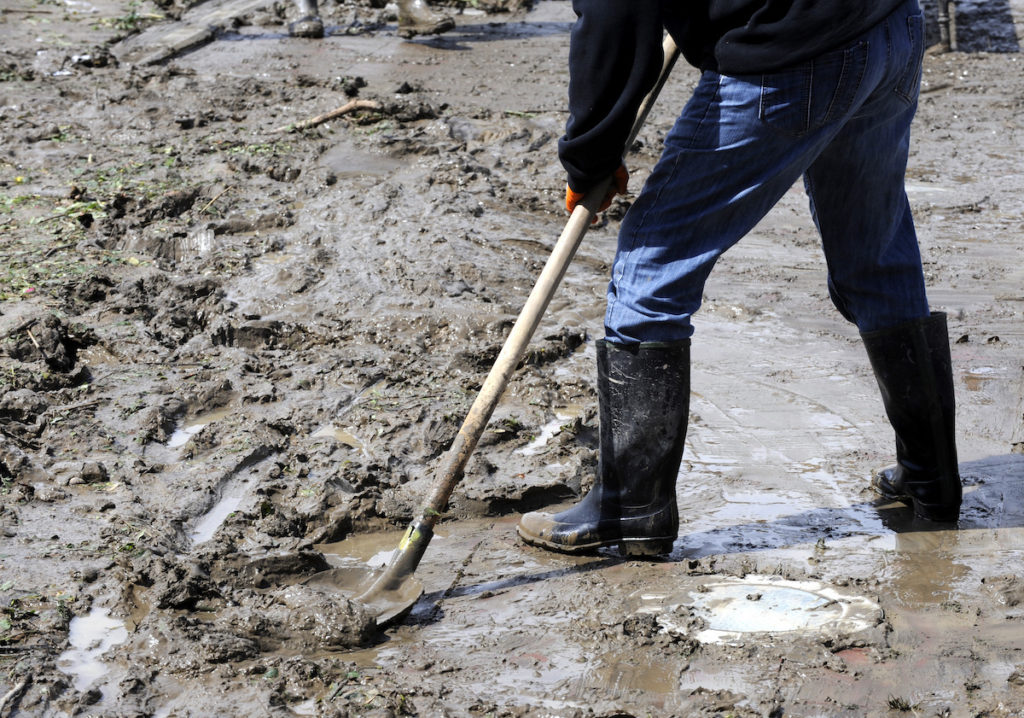 Cleanup after a natural disaster in Canada