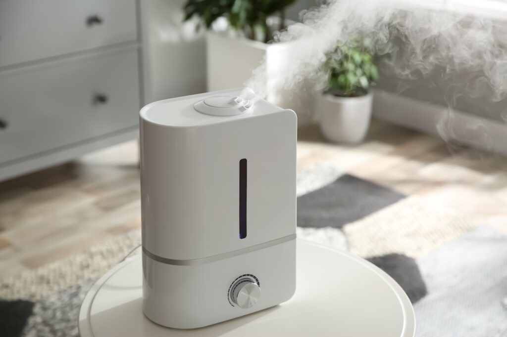 Purchase a humidifier for humidifying your home.
