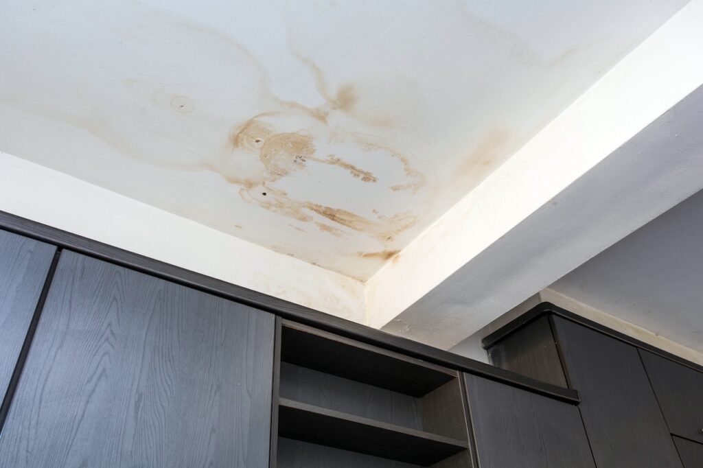 Stains are part of the signs of water damage.
